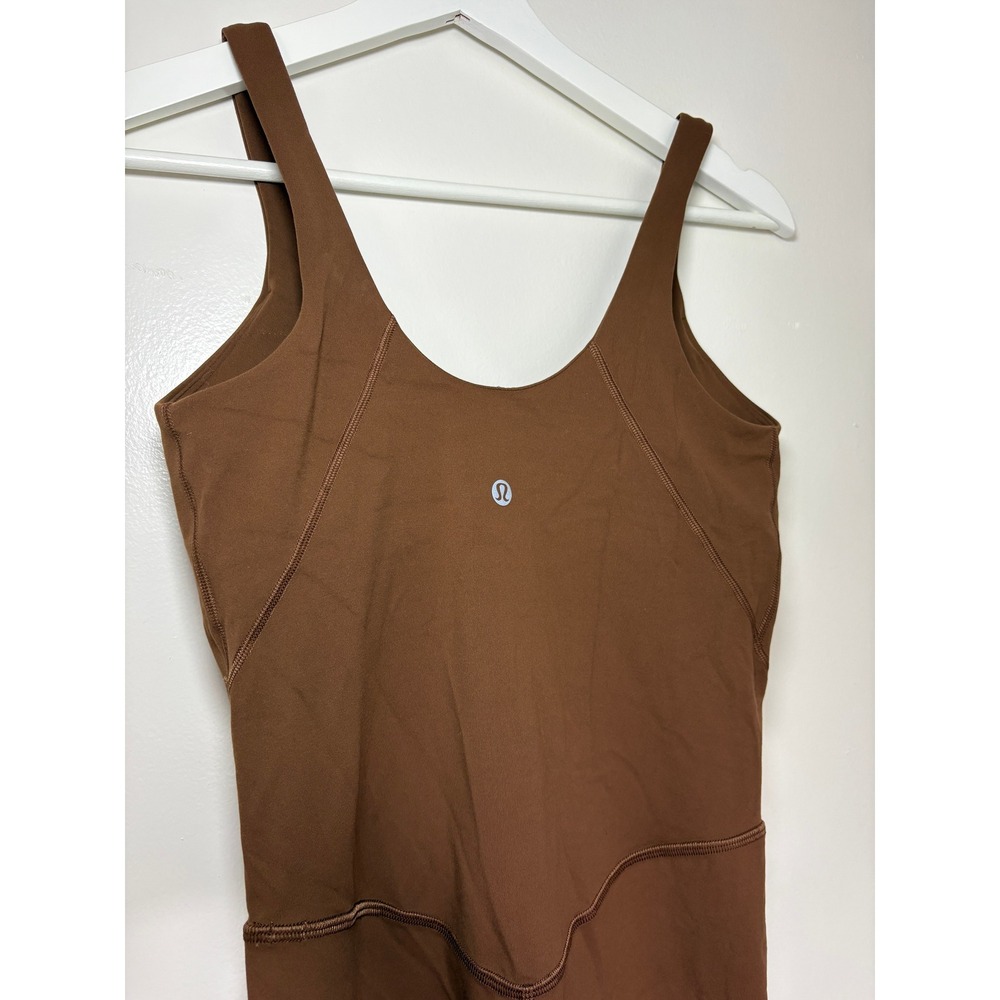 NEW Lululemon Align Bodysuit 25 Ancient Copper Nulu Jumpsuit Size 6 Layer W1DSIS - Picture 4 of 7